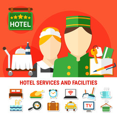 Wall Mural - Hotel Facilities Background