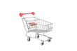 © NaMong Productions - Empty Shopping cart isolated on white background.