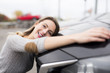 © Louis-Paul Photo - Jolly young female driver hugging her new car