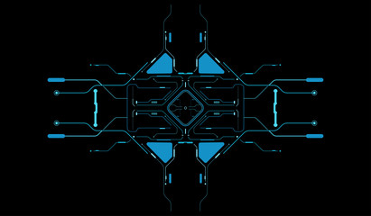 Wall Mural - Futuristic user interface