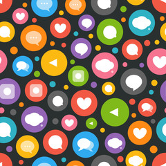 Poster - Different color simple communication seamless pattern
