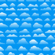 Seamless abstract pattern with clouds. Cartoon clous vector background