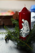 Maria und Josef Kerze mit Tannenzweigen, Dekoration, Weihnachten