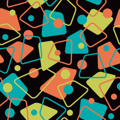 Wall Mural - Retro 50s Pattern in Cool Colors
