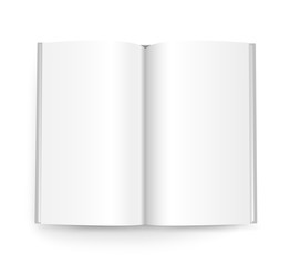 Aufkleber - Blank open white notebook vector mockup. Identity template