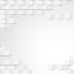Poster - Abstract white paper geometric background