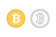 Flat design vector bitcoin icons, signs of modern cryptocurrancy isolated on white background.
