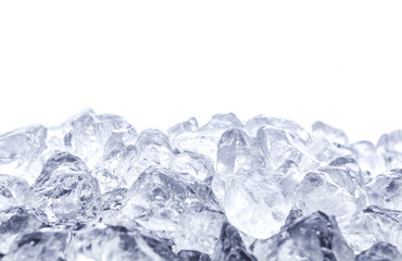Wall Mural - heap of crushed ice on white background