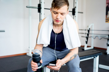 Wall Mural - Man at a gym