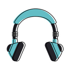 Poster - headphones isolated icon image vector illustration design 