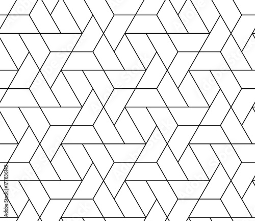 Fototapeta na drzwi i meble NOWOCZESNA STYLOWA TEKSTURA TRELLIS. BEZSZWOWY WZÓR WEKTORA. KONTEKST GEOMETRYCZNY MONOCHROMATU