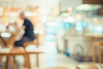 Aufkleber - Blurred background of Customer at restaurant blur background with bokeh