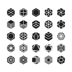 hexagon geometric vector icon , ornament