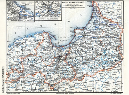 Fotografía East and West Prussia (from Meyers Lexikon, 1896, 13/344/345)