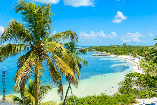 Fotografie, Obraz Bahia Honda State Park - Calusa Beach, Florida Keys - tropical coast with paradi