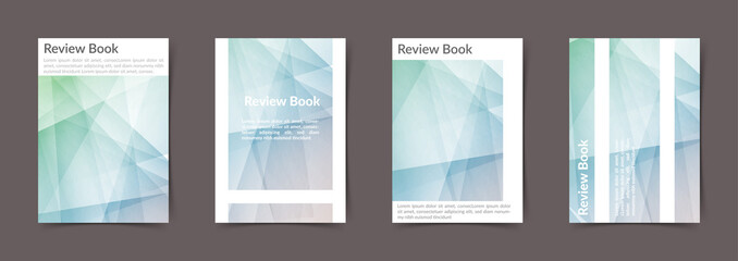 Wall Mural - Design review book triangular minimalistic cover template