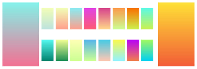 Sticker - Soft color mobile screen app gradient background template