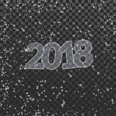 Wall Mural - New Year transparent shimmering layout over checkered background