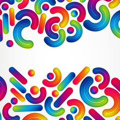 Poster - Colorful abstract background with striped design elements splash, color design, graphic illustration. A4.