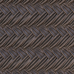 Canvas Print - the dark leather texture of rattan with natural patterns. 3d rendering.