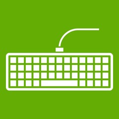 Poster - Black computer keyboard icon green