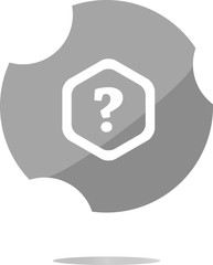 Poster - Icon on the clouds with questions mark sign