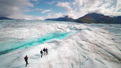 aerial alaska knik glacier september 2017 sunny day wide angle 4k inspire 2 prores