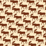 Fototapeta Pokój dzieciecy - background pattern with moose 