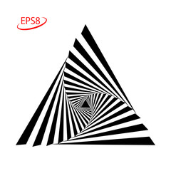 Wall Mural - Triangle Logo Design. Vector Monochrome Illustration. Easy to Change the Colors.