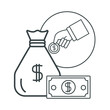 Money certificate of deposit icon vector illustration graphic design