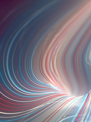 Poster - Digital colored lines abstract background. 3d rendering