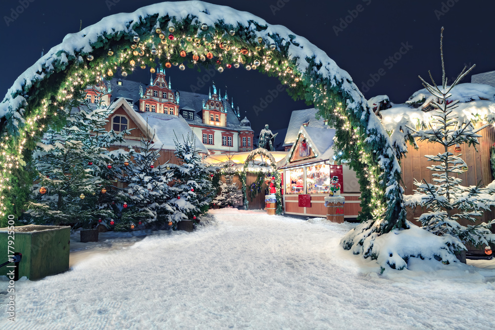 Coburger Christmas market - obrazy, fototapety, plakaty 