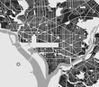 illustration map of the city of Washington D.C., USA