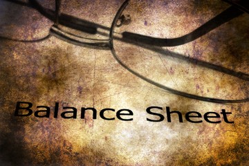 Sticker - Balance sheet grunge concept