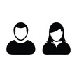 © TukTuk Design - People Icon Vector Male and Female Sign of User Person Profile Avatar Symbol in Glyph Pictogram illustration