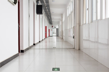  The walkway, in the hotel or hospital