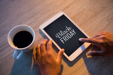 Poster - Composite image of black friday advert
