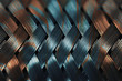Leinwandbild Motiv Horizontal metal wire braiding. Steel texture. Background. Template.