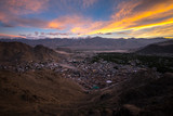 Fototapeta Tęcza - Landscape of Leh city and mountain around from Leh Monastery   Leh district, Ladakh, in the north Indian state of Jammu and Kashmir.