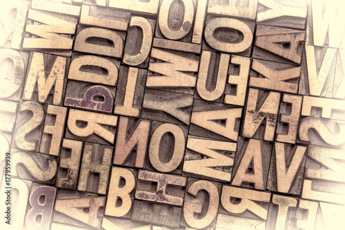 Zdjęcie XXL bloki drukowania typografii drewna typografii