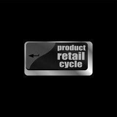 Poster - product retail cycle keyboard key in place of enter key