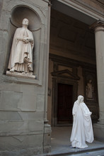 Florence, Tuscany - April 09, 2011, Statue Of Andrea Orcagna, Uffizi Loggia