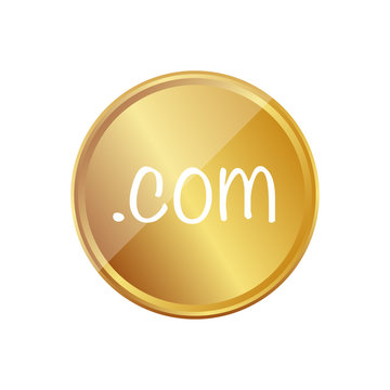 Gold Münze - .com URL