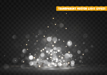 Wall Mural - bokeh lights white color vector.