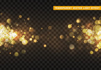 bokeh golden lights vector texture.