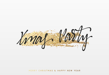 Christmas and New Year luxury gold background. Xmas greeting card