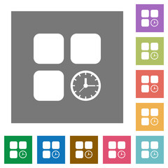 Sticker - Component timer square flat icons