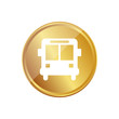 Gold Münze - Bus - Transportmittel