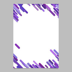 Poster - Abstract random diagonal rounded stripe pattern page background template - trendy vector brochure, stationery graphic design with stripes in purple tones
