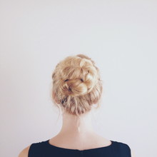 Back View Of Girls Hair In An Elaborate Twist